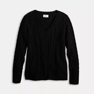 Croft & Barrow Black V-Neck Sweater
